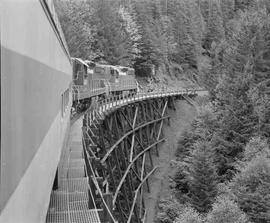 Port of Tillamook Bay Passenger Car Number 55 at Tillamook, Oregon in October, 1988.