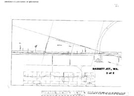 Plat Map of Northern Pacific Facilities at Bassett Junction, Washington, 1910