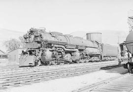 Northern Pacific steam locomotive 5144 at Missoula, Montana, in 1953.