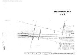 Plat Map of Great Northern Facilities at Broadview, Montana, undated