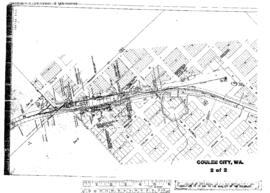 Plat Map of Northern Pacific Facilities at Coulee City, Washington, undated