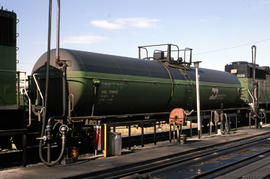 Burlington Northern Railroad Company fuel tender BNFT 36 at Portland, Oregon in 1985.