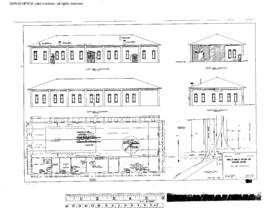 Northern Pacific Engineering Drawing, Engine House at Walla Walla, Washington, 1950