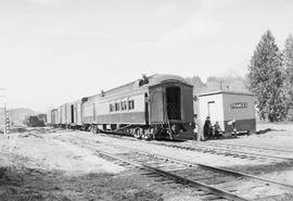 Northern Pacific mixed train number 591 at Frances, Washington, in 1954.