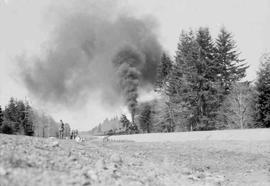 Rayonier Incorporated Steam Locomotive Number 38 at Hoquiam, Washington in March, 1962.