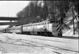 Amtrak diesel locomotive 9970 at Tacoma, Washington on January 27, 1972.