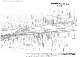 Plat Map of Northern Pacific Facilities at Spokane, Washington, 1946