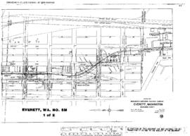 Plat Map of Great Northern, Northern Pacific Facilities at Everett, Washington, 1916