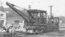 Seattle Municipal Railway Number 414 at the Westlake and Garfield Street, Seattle, Washington, 1941.