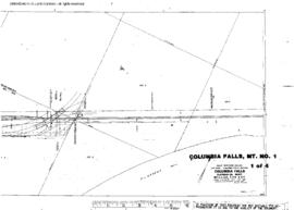 Plat Map of Great Northern Facilities at Columbia Falls, Montana, 1959