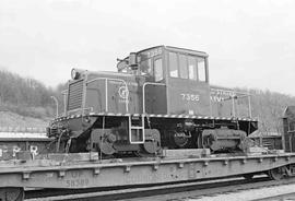 United States Army Diesel Locomotive Number 7356 at Seattle, Washington in 1974.