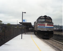 Amtrak diesel locomotive 247 at Tacoma, Washington on June 15, 1984.