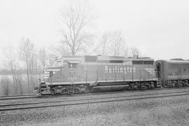 Burlington Northern diesel locomotive 2239 at Ridgefield, Washington in 1971.