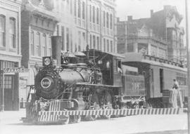 Chicago, Milwaukee, St. Paul & Pacific Railroad Company steam locomotive number 308 at Port T...