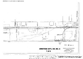 Plat Map of Oregon Electric Railroad Facilities at Junction City, Oregon, 1947