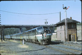 Northern Pacific Diesel Locomotive 6507C, 6511B at Marshall, Washington, 1968