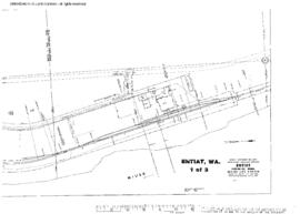 Plat Map of Great Northern Facilities at Entiat, Washington, 1964