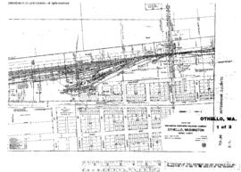 Plat Map of Milwaukee Road Facilities at Othello, Washington, 1918