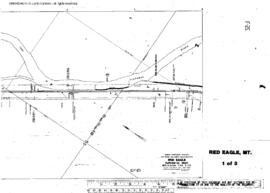 Plat Map of Great Northern Facilities at Red Eagle, Montana, 1963