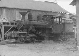 Frank Betchard Lumber Company Steam Locomotive Number 3 at Roy, Washington in 1941.