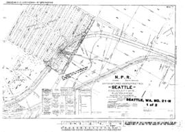 Plat Map of Northern Pacific Facilities at Seattle, Washington, 1914