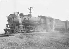 Northern Pacific steam locomotive 2247 at East Auburn, Washington, in 1946.