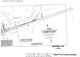 Plat Map of Northern Pacific Facilities at Fortson, Washington, 1912