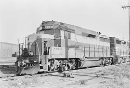 Burlington Northern diesel locomotive 2215 at Auburn, Washington in 1971.