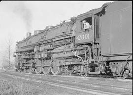 Northern Pacific steam locomotive 2601 at East Auburn, Washington, in 1943.