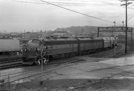 Amtrak diesel locomotive 9728 at Tacoma, Washington in 1971.