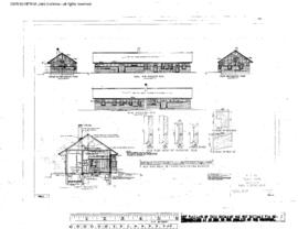 Great Northern Engineering Drawing, Depot at Troy, Montana, 1944