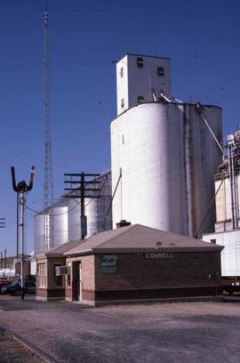 Burlington Northern depot in Connell, Washington in 1986.