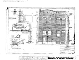 Milwaukee Road Engineering Drawing, Storage Warehouse and Offices at Great Falls, Montana, 1916