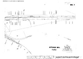 Plat Map of Northern Pacific Facilities at Attalia, Washington, 1954