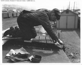Great Northern Employee at Interbay, Washington in 1947.