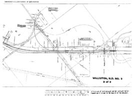 Plat Map of Great Northern Facilities at Williston, North Dakota, 1961