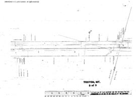 Plat Map of Northern Pacific Facilities at Toston, Montana, 1953