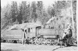 Northern Pacific steam locomotive 78 near Darrington, Washington, circa 1943.