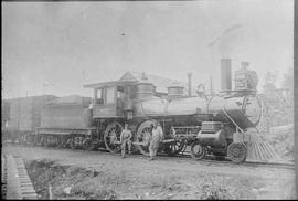 Western American Company Steam Locomotive Number 10 at Fairfax, Washington, circa 1899.