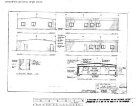 Northern Pacific Engineering Drawing, Yard Office at Stacy Street Hub, Seattle, Washington, 1985