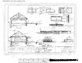 Great Northern Engineering Drawing, Depot at Wolf Point, Montana, undated