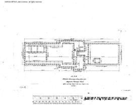 Northern Pacific Engineering Drawing, Depot at Hoquiam, Washington, 1913