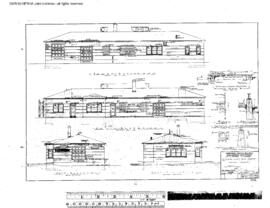 Northern Pacific Engineering Drawing, Depot at Kennewick, Washington, 1953