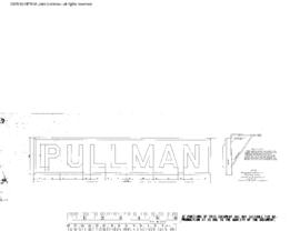 Northern Pacific Engineering Drawing, Depot at Pullman, Washington, 1916