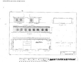 Northern Pacific Engineering Drawing, Car Repair Shed at Parkwater, Washington, 1957