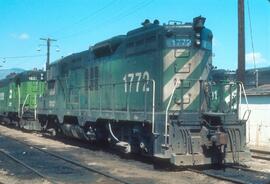 Burlington Northern 1772 at Wenatchee, Washington in 1978.