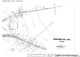 Plat Map of Northern Pacific Facilities at Longview Junction, Washington, 1946