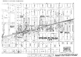 Plat Map of Great Northern Facilities at Spokane, Washington, 1964