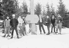 Snowshoers at Martin, Washington, in 1961.