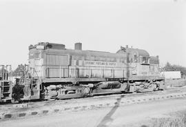 Burlington Northern diesel locomotive 4058 at Vancouver, Washington in 1974.